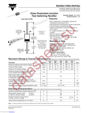 RGP20 datasheet  