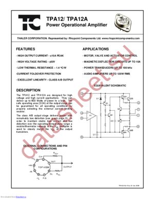 TPA12A datasheet  