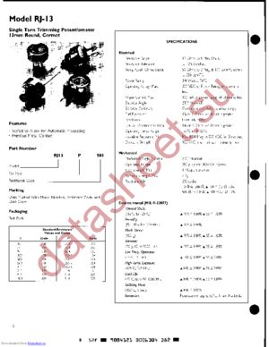 RJ13SR102 datasheet  