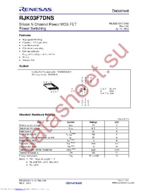 RJK03F7DNS-00-J5 datasheet  