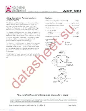 CA3080ASX datasheet  