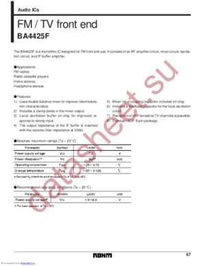 BA4425F-E2 datasheet  