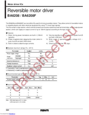 BA6208F-E2 datasheet  