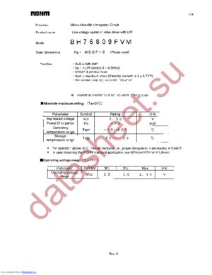 BH76809FVM-TR datasheet  