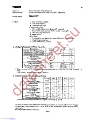 BH6575FV datasheet  