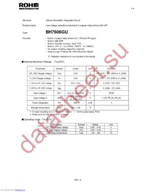BH7606GU datasheet  