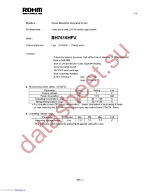 BH7616HFV datasheet  