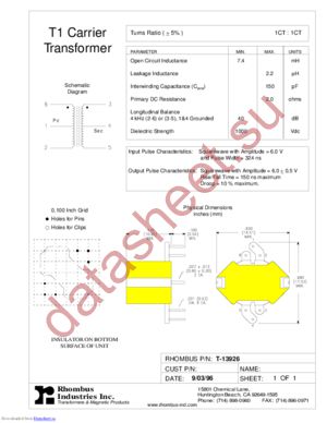 T-13926 datasheet  