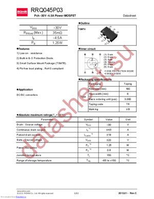 RRQ045P03TR datasheet  