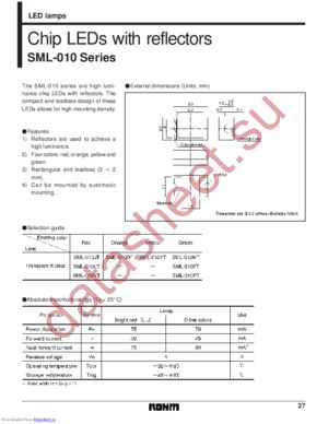SML-010JT datasheet  