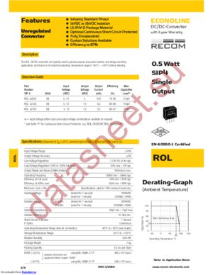 ROL-1212S/HP datasheet  