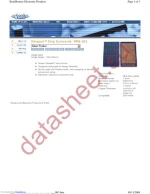 RRB-003 datasheet  
