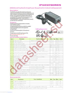 IPU25C-105 datasheet  