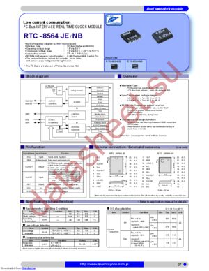 RTC-8564JE datasheet  