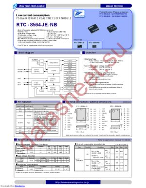 RTC-8564JE:B3 ROHS datasheet  