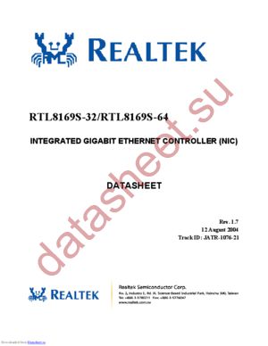 RTL8169S-64 datasheet  