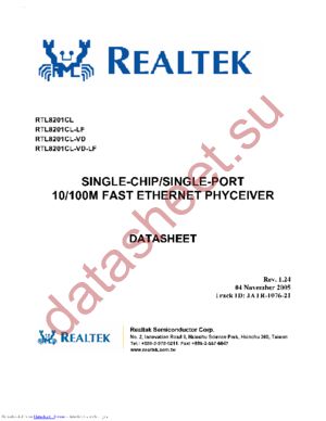 RTL8201CL-VD-LF datasheet  