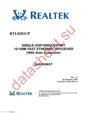 RTL8201CP datasheet  