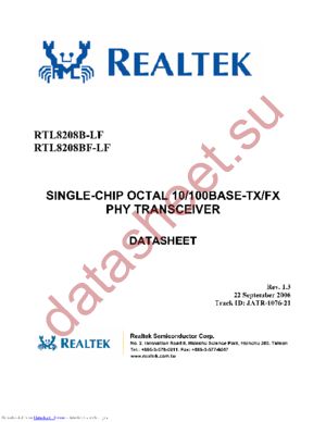 RTL8208BF-LF datasheet  