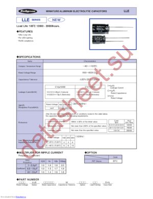 160LLE22MEFC10X12.5 datasheet  