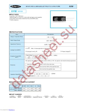 200AXW330M16X45 datasheet  