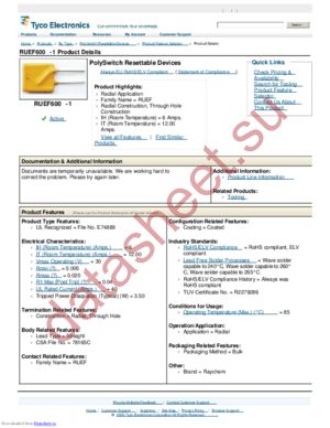 RUEF600K-2 datasheet  