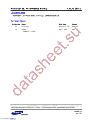 K6T1008U2E-TF10 datasheet  