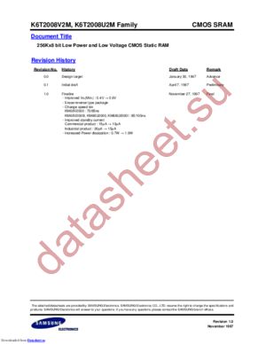 K6T2008V2M-TB70 datasheet  