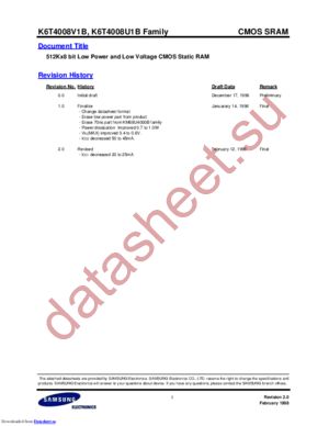 K6T4008U1B-F datasheet  