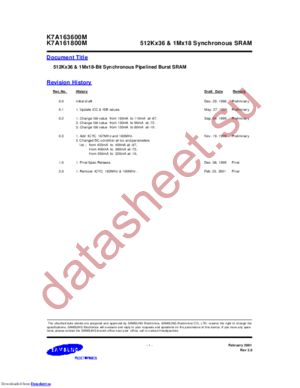 K7A163600M datasheet  