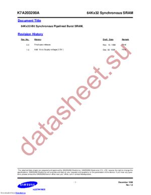 K7A203200A-15 datasheet  