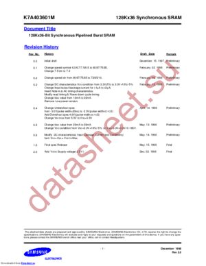 K7A403601A datasheet  