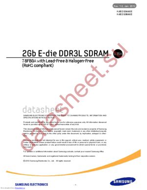 K4B2G0846E1.35V datasheet  