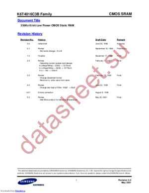 k6t4016c3b datasheet  