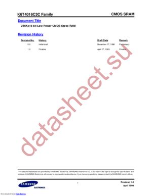 k6t4016c3c datasheet  