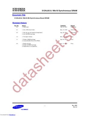 K7A161800A-QC25/16/14 datasheet  