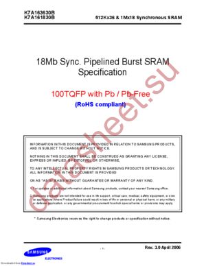 K7A161830B datasheet  