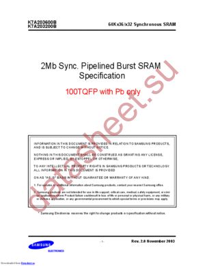 K7A201800B datasheet  