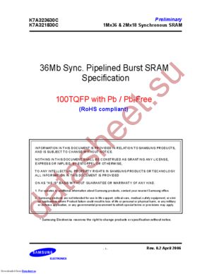 K7A321830C-QC20 datasheet  