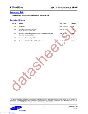 K7A403200M-10 datasheet  