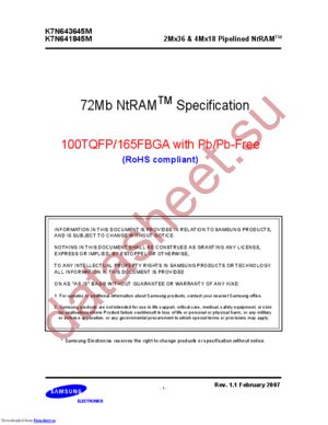 K7N641845M-PC250 datasheet  