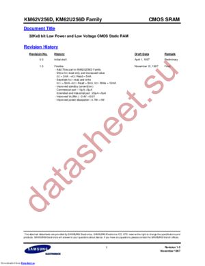 KM62U256DL-L datasheet  