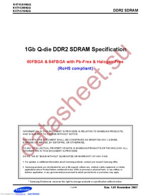 K4T1G084QQ-HCLE7 datasheet  