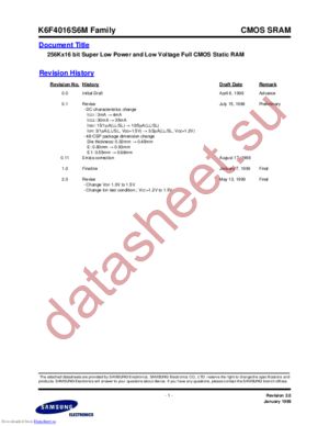 KM616FS4110ZI-10 datasheet  