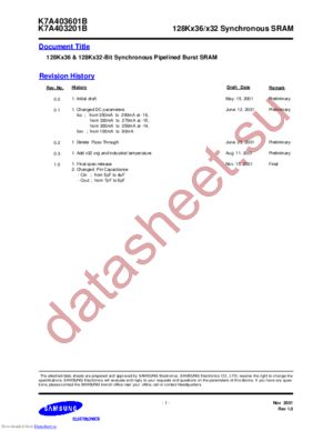 K7A403601B-QC14 datasheet  