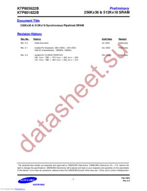 K7P801822B-HC16 datasheet  