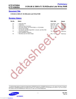 K7Z167285A-HC20 datasheet  
