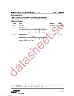 KM6161002CL-20 datasheet  