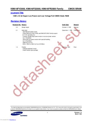KM616FS2000TI-12 datasheet  