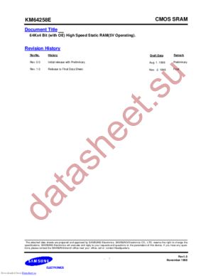 KM64258E-10 datasheet  